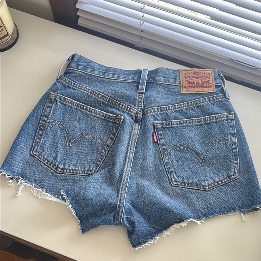 Levi's Blue Jean Shorts Distressed Cut-Off Style